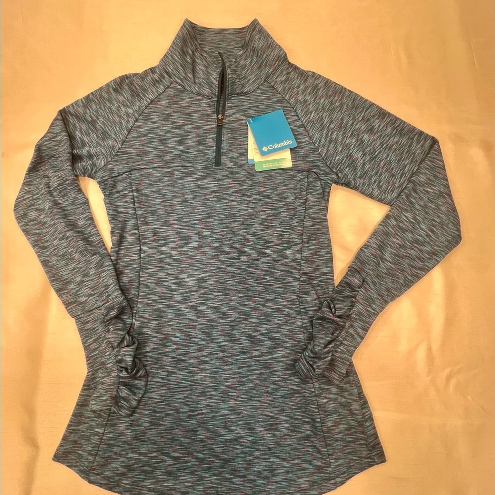 Columbia Women's Heathered Blue Quarter-Zip Sweatshirt